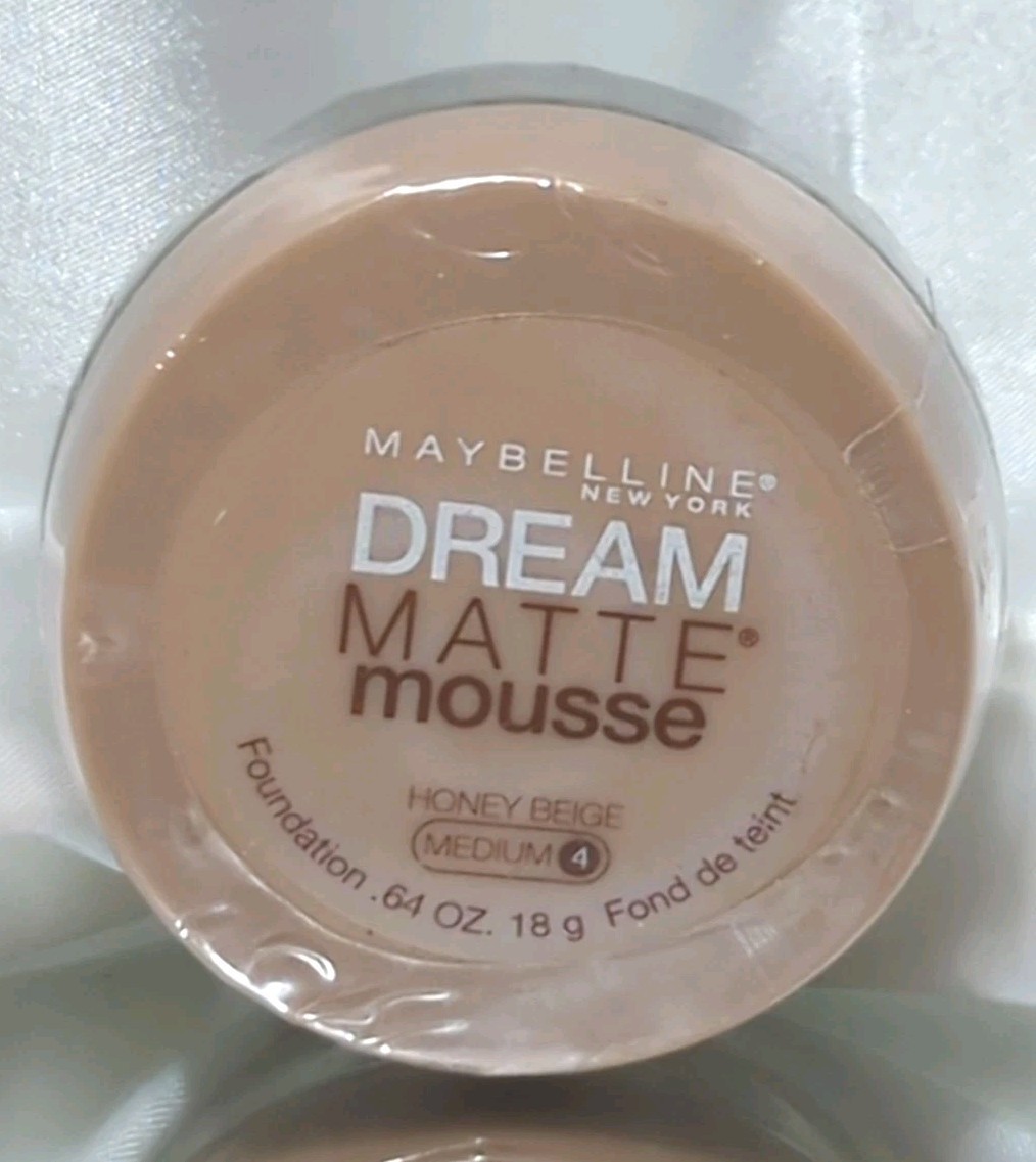Maybelline Dream Matte Mousse Foundation Honey Beige 4 Medium .64oz Sealed - $13.50