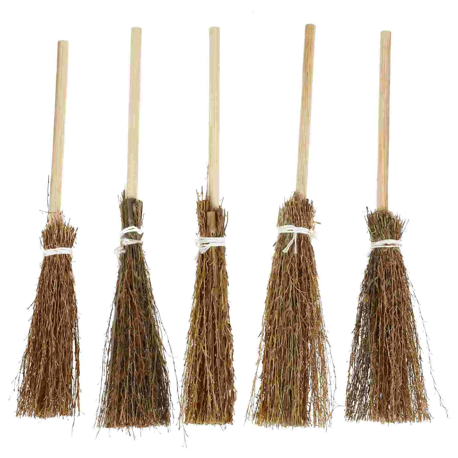 5 Pcs Rope Broom Dollhouse Decor Lovely Props Artificial Outdoor Toys Kids - £8.30 GBP
