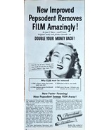 PEPSODENT-FASTER FOAMING-SWEEPS FILM AWAY 1949 VTG Print Ad-American Mag... - $13.78