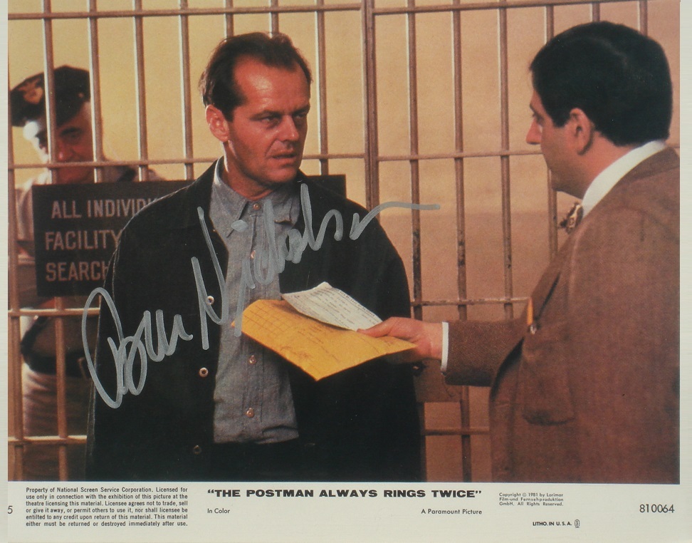 Primary image for JACK NICHOLSON SIGNED PHOTO - The Postman Always Rings Twice - A Few Good Men w/