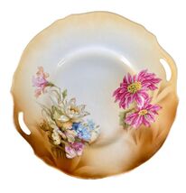 RS Germany Serving Plate Vintage Dish Reinhold Schlegelmilch Pink Flower... - $19.31