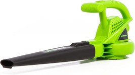 Greenworks 7 Amp 160 Mph/150 Cfm Single Speed Electric Blower, 24012, Green - $48.98