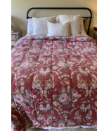 Ralph Lauren Comforter Bedspread Full Queen Danielle Marseilles Red Flor... - $3,719.01 MXN