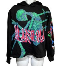 heartcold 444 black reverse skull crusher hoodie Pullover Sweatshirt Size M - £29.54 GBP