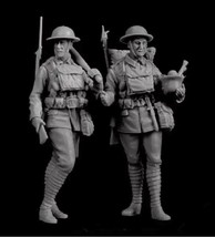 1/35 2pcs Resin Model Kit British Soldiers Infantry WW1 Unpainted - £9.31 GBP