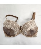 Parisa Bra Women&#39;s Brown Cream Lace Boning 36DD - $15.84