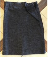 CADEAU Black/White Pinstripe Wool Pencil Skirt w/ Adjust. Maternity Wais... - $273.31 MXN