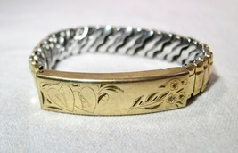 Vintage Signed Fosters Gold Filled Expansion Bracelet K1084 - £42.57 GBP