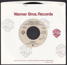 Donna Fargo 45 RPM Daddy - Warner Bros. WBS-8867 (1979) - £9.67 GBP