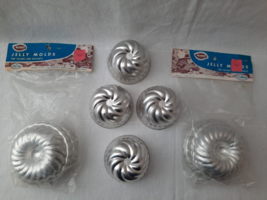 Vintage Lot of 12 Cake or Jelly Molds ~ Mirro S-2898 and Mirro S-2890 Swirl NIP - $14.80