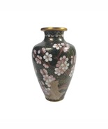 Chinese Cloisonné Brass Vase with Cherry Blossoms Tree 5.5&quot; - €25,06 EUR