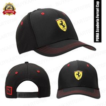 Puma Cap Scuderia Ferrari Fanwear Baseball Cap Unisex Black Polyester 1 - £26.55 GBP