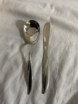 Vintage Gorham Stegor WAIKIKI Stainless Flatware Butter Knife Sugar Spoon - $17.06