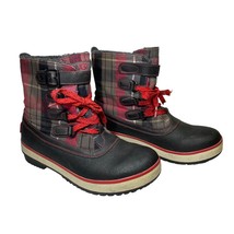 UGG S/N 1001742 Women’s Decatur Plaid Boots Waterproof Black/Red Size US 8 - £37.11 GBP