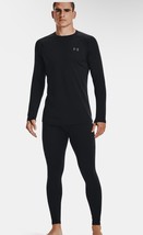UNDER ARMOUR MEN&#39;S PACKAGED BASE 3.0 Crew Shirt &amp; LEGGINGS ~ L~ BLACK - $74.25