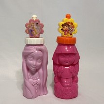 LOT OF 2 - Disney Princess + Dora Shaped Water Bottle Baby &amp; Toddler - £5.53 GBP