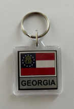 Georgia State Flag Key Chain 2 Sided Key Ring - £3.89 GBP