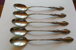 5 Ice Tea Spoons Huntington English Garden Wm A Rogers Deluxe Stainless ... - $14.80