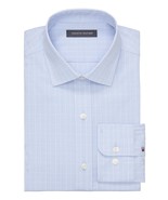Tommy Hilfiger Men&#39;s Dress Shirt Regular Fit Essentials TH Classic Blue-... - $44.92 CAD