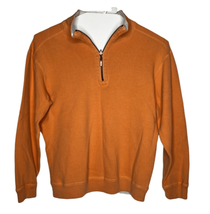 Joe Marlin Quarter Zip Pullover Sz M Cotton Ribbed Trim Shirt - £11.82 GBP