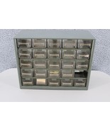 Vintage Small Parts Storage Organizer Cabinet Bin 25 Drawer But Missing 1 - $19.99