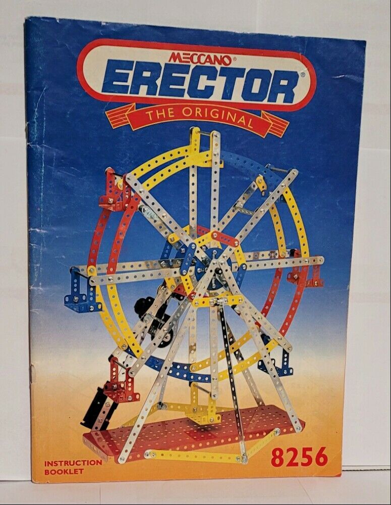 Meccano Erector Motorized Ferris Wheel Instruction Manual For Set #8256  - £7.47 GBP