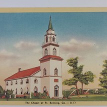 The Chapel At Fort Benning Georgia Infantry School Vintage Linen Postcard - £4.70 GBP