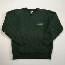 Vintage Champion Spellout Crewneck Sweatshirt Distressed Green Medium US... - $544.46 MXN