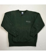 Vintage Champion Spellout Crewneck Sweatshirt Distressed Green Medium US... - $41.66 CAD