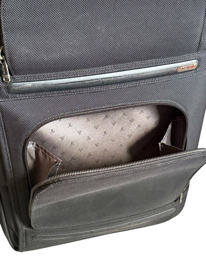 22” TUMI Alpha G4 Carry-On Bag Suitcase Luggage Garment Black Nylon 22034D4 VGUC Item image 12