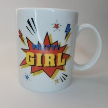 Pretty Girl Mug Comic Graphic Style Design White Coffee Cup Gift Wife Gi... - £6.76 GBP