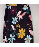 Who What Wear Blue and Yellow A-Line Cocktail Skirt - $291.04 MXN