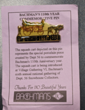 NEW Bachman&#39;s 100th Year 1995 - Squash Cart - Dept 56 - Enamel Lapel Hat... - $19.79
