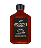 Woody&#39;s 3-N-1 shampoo, conditioner &amp; body wash, 12 Oz. - £15.97 GBP