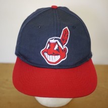 Distressed Cleveland Indians MLB Baseball Ball Cap Running Hat Snapback Adjust - £99.05 GBP
