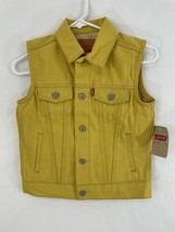 ️ Levis Kids S Mustard Yellow Cotton Denim Jean Button Front Vest - £22.94 GBP