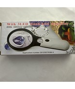 3 LED Light 45X Handheld Magnifier Reading Magnifying Glass Lens Jewelry... - $306.30 MXN
