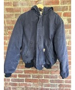 Vintage Blue Carhartt 101621-410 FR Men Duck Canvas Fabric Lined Jacket ... - €106,73 EUR