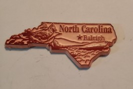 North Carolina die cut rubber fridge magnet pink Fred Raleigh bird mount... - $9.21