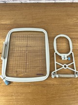 2 Bernina Embroidery Hoops With 1 Template Large 004 402 and Small 004 467 - $47.49