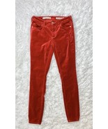 Anthropologie Pilcro High Rise Skinny Velvet Pants Red Size 25 Ankle Val... - $276.47 MXN