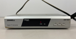 Zinwell ZAT-857 Digital TV Converter Box Tested Working No Remote DTV ATSC - $17.95