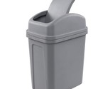 2 Gallon Small Swing Lid Trash Can, Swing-Top Garbage Can, Gray - $39.99