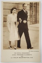 UK The Royal Princess Elizabeth and Lieut. Philip Mountbatten Postcard Z8 - £7.86 GBP