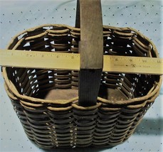 Vintage Woven Wicker Wine Bottle Basket - £13.54 GBP