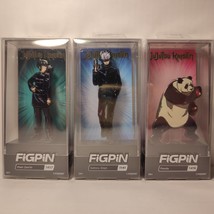 Jujutsu Kaisen 3x FigPins Satoru Gojo Maki Zenin &amp; Panda Official Enamel Pins - £38.06 GBP