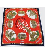 Roger Lahmy Scarf Souvenir of Paris Landmarks Kerchief 30&quot; x 30&quot; New Vin... - $40.70 CAD