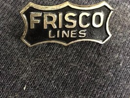 Vintage Frisco Lines railroad Silver And Black pin 1.25 Inches - £24.91 GBP