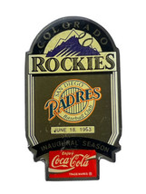 Colorado Rockies San Diego Padres  1993 Inaugural Season Coca-Cola Coors... - £4.71 GBP