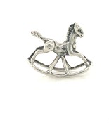 Vintage Signed Sterling Silver Rocking Horse Pony Children Toy Figure Mi... - $48.31 CAD